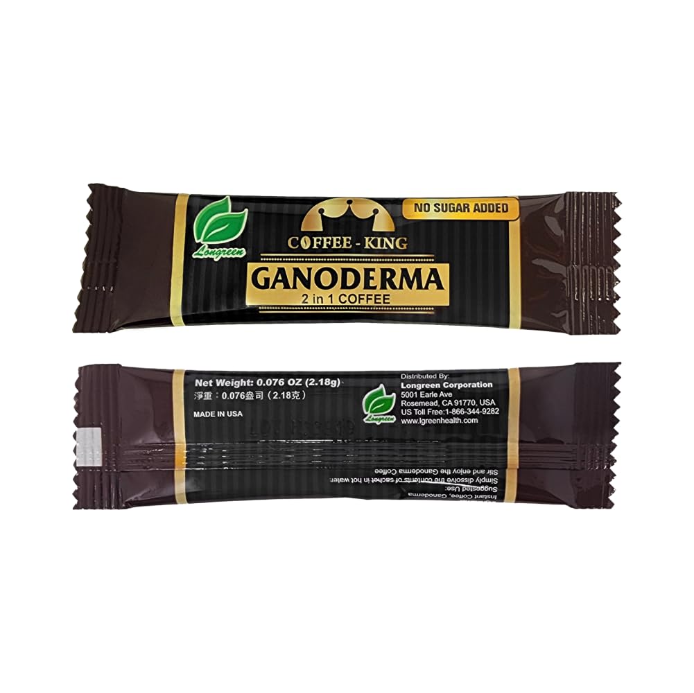 Ganoderma Reishi Coffee Mix Instant 2-in-1 Mushroom Coffee | NO SUGAR ADDED | 30 sachets (Pack of 4)