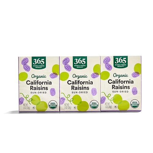 Pack of 6, 365 by Whole Foods Market, Organic Raisins, 1 Ounce