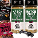 Pit Boss Hatch Chili Verde Premium Barbecue Mixed Seasoning Spice & Rub 2 pk Choice Bundle (10 oz) + Guide & Keychain Bottle Opener (4 Items)!