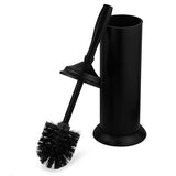 Splash Home Kolva Stainless Steel Toilet Brush with Holder, Bowl Scrubber with Durable Cleaning Bristles, Hidden Brush with Splash Protective Disc