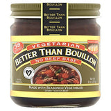 Better Than Bouillon Vegetarian No Beef Base, Made with Seasoned Vegetables, Certified Vegan, Makes 9.5 Quarts of Broth, 38 Servings 8 Ounce (Pack