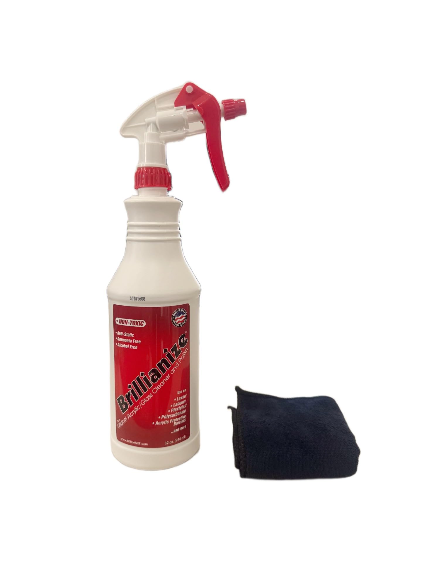 Brillianize 32 Ounce Trigger Spray with Microfiber Towel