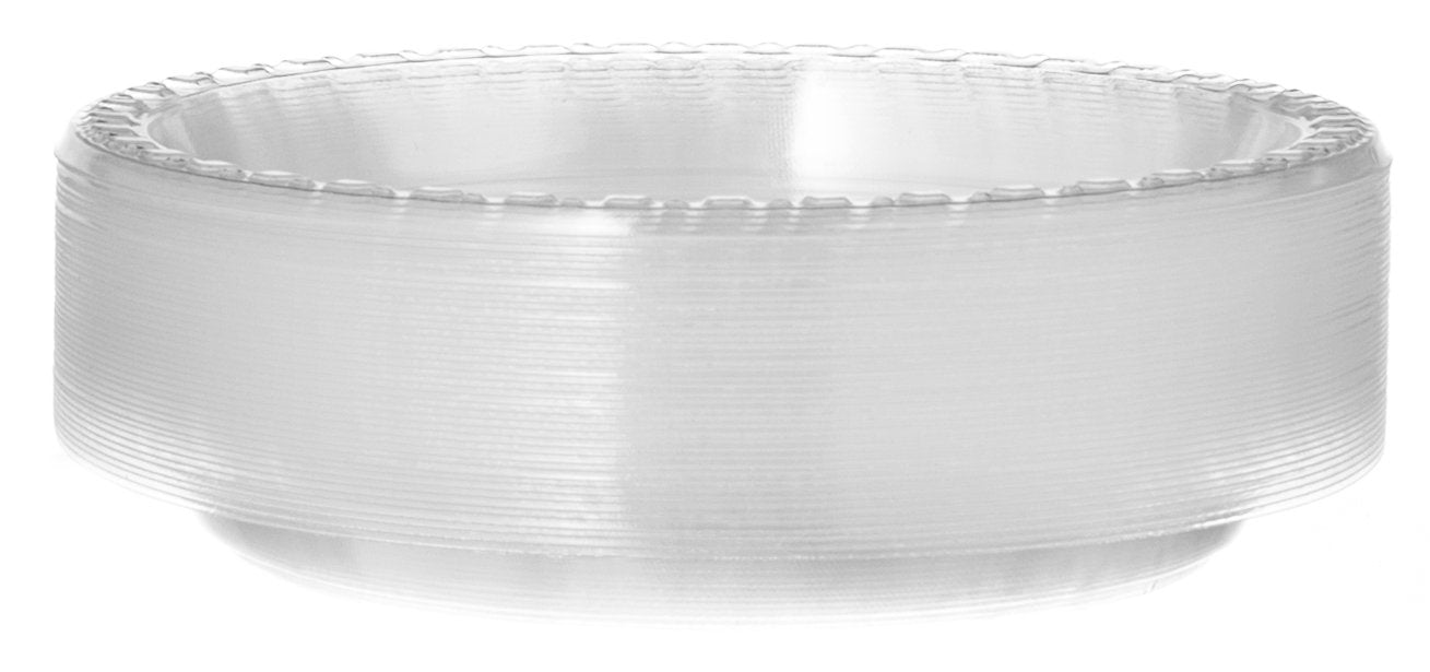[40 Count] Plastimade 9 Inch Dinner Plates Clear Disposable Heavy Duty Plastic, Ideal For Wedding, Catering, Parties, Buffets, Events, Or Everyday