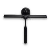 Matte Black Shower Squeegee for Glass Doors with Adhesive Hooks, Squeegee for Shower Glass, Cleaner Tool for Bathroom Household Window Mirror Tile