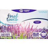 Lavender Fields Scented Fabric Softener Dryer Sheets by Final Touch | Softens & Freshens Laundry | Controls Wrinkles & Static Cling | Repels Lint