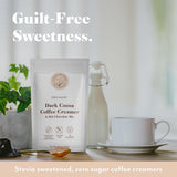 5 SPARROWS Healthy Sugar-Free Coffee Creamer Powder (Dark Hot Chocolate) - Stevia-Sweetened, Zero Sugar - Keto-Friendly Flavored Drink Mix, 10 oz