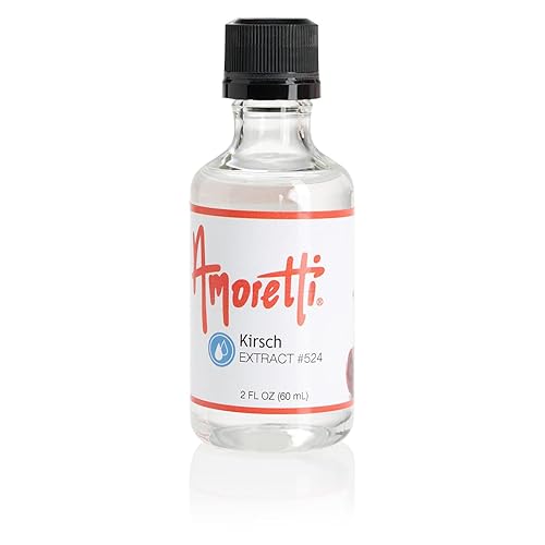 Amoretti - Kirsch Extract Water Soluble 2 oz - Highly Concentrated & Perfect For Pastry, Savory, Brewing, and more, Preservative Free, Vegan, Kosher