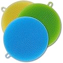 MJDFS, Silicone Sponge for Dish Washing, Dishwasher Safe, Heat Proof and BPA Free, Kitchen Cleaning Sponges for Light Cleaning Tasks, Double Sided