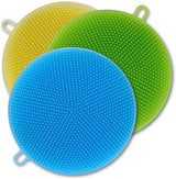 MJDFS, Silicone Sponge for Dish Washing, Dishwasher Safe, Heat Proof and BPA Free, Kitchen Cleaning Sponges for Light Cleaning Tasks, Double Sided