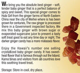 Hula Girl Soft Baby Ginger Candy - Coated in Brown Raw Sugar (1 Pound)
