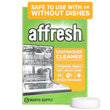 Affresh Dishwasher Cleaner, Helps Power Away Odor Causing Bacteria, Limescale, Mineral Deposits & Grime Inside Pump, Tub & Hoses, 6 Tablets, 6 Month