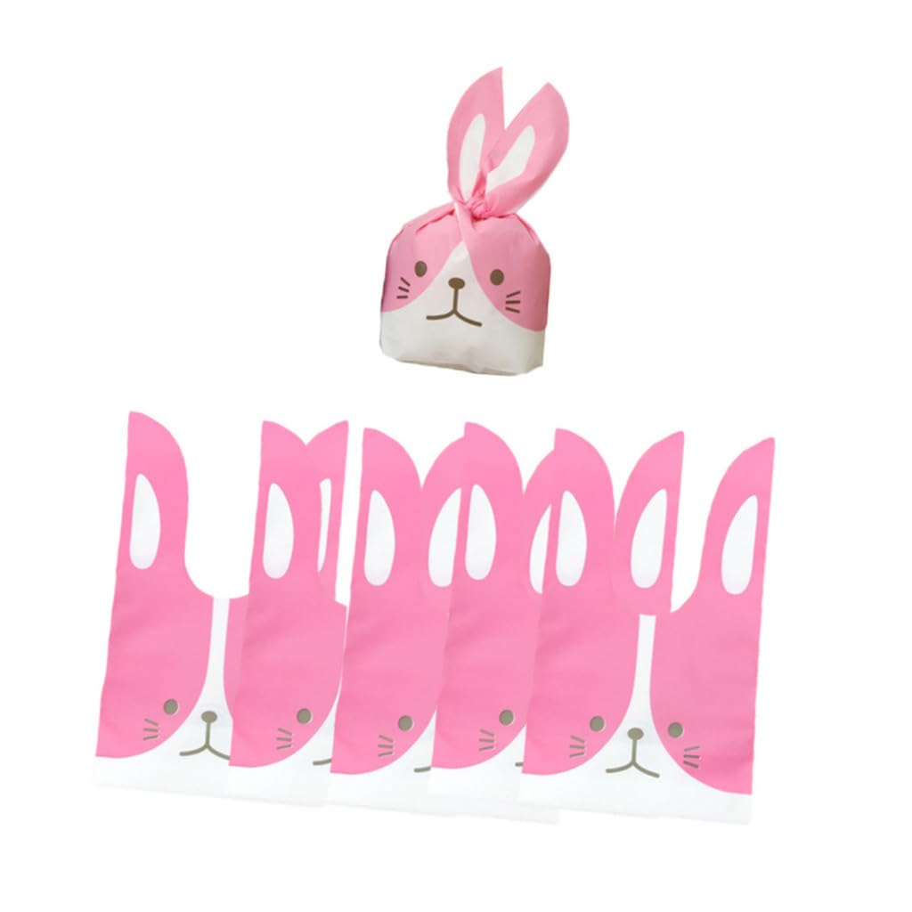 50pcs Bunny Goodie Bags Christmas Party Gifts Bolsas De Eco-friendly Bags Lollipop Wrapping Sweet Wrapping Treats Goodies Bag Dessert Candy Bag