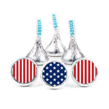 85ct Patriotic Silver Hershey™s Kisses Stars & Stripes Milk Chocolate Bulk Candy for 4th of July Parties, Parade Treats, Dessert Tables and Holiday
