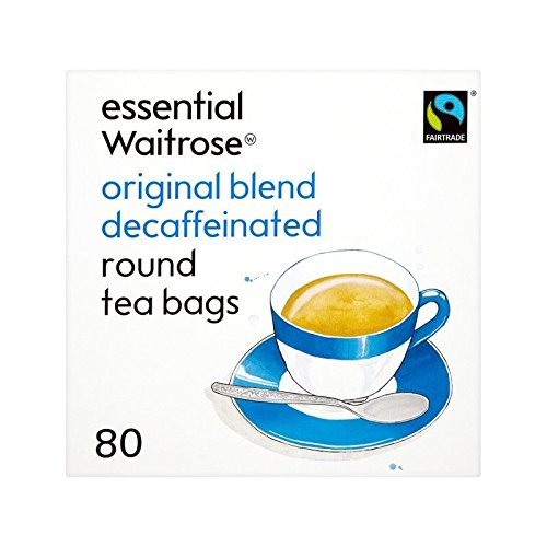 Essential Original Blend Decaffeinated Tea Bags Waitrose 80 per pack - Pack of 2
