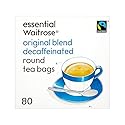 Essential Original Blend Decaffeinated Tea Bags Waitrose 80 per pack - Pack of 2