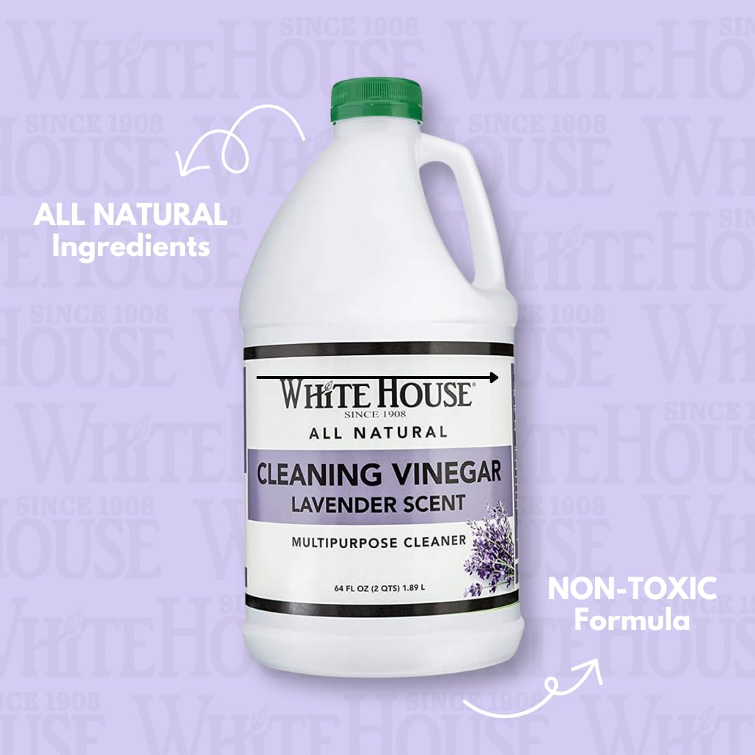 White House Cleaning Vinegar, Natural, Safe Multi-Purpose Home Cleaner (64 Fl Oz (Pack of 1), Lavender)