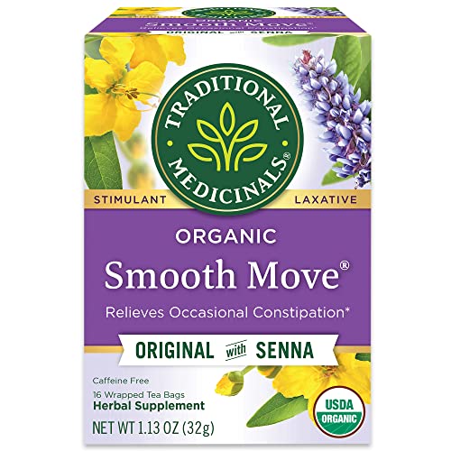 Traditional Medicinals Organic Smooth Move Laxative Tea, 16 Tea Bags (Pack of 1)
