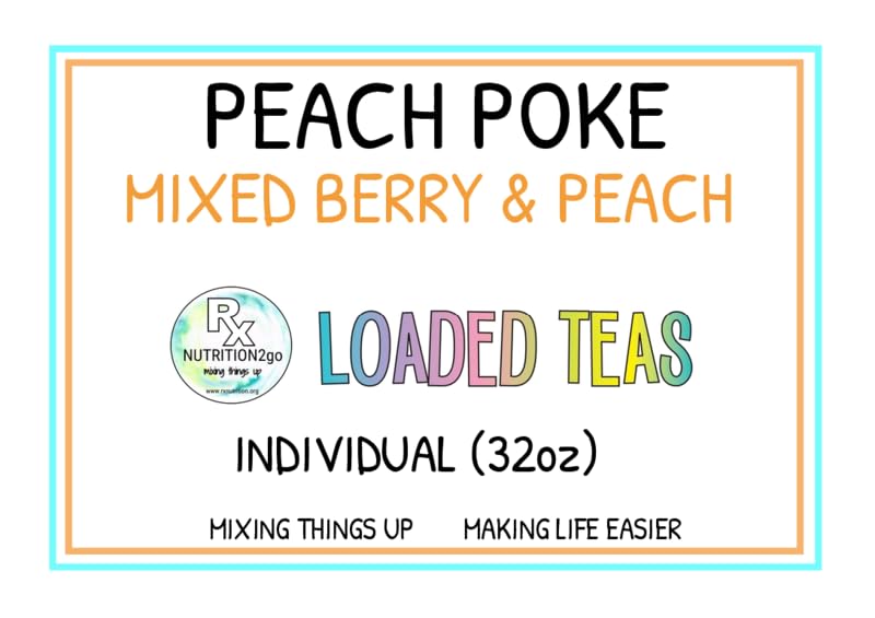 RxNutrition 2go Loaded Energy Tea (Single, Peach Poke)