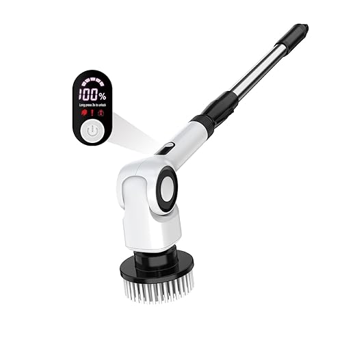 Electric Spin Scrubber, Electric Cleaning Brush, Multifunctional 360 Automatic Rotation Cordless Spin Scrubber with 7 Replaceable Brush Heads
