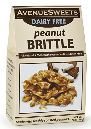 AvenueSweets - Handcrafted Old Fashioned Dairy Free Vegan Nut Brittle - 7 oz Box - Peanut