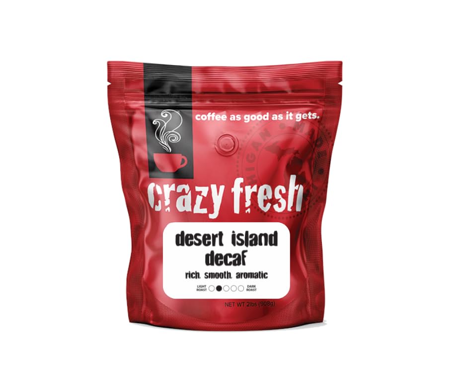Crazy Fresh Whole Bean Decaf Medium Roast, 2 lbs, Perfecting Coffee Since 1911, Most don't believe it's Decaf with Premium Beans Roasted in Small