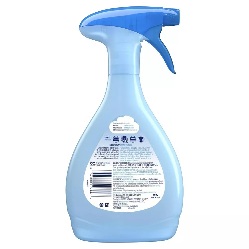 Febreze Fabric Refresher Value Pack, Pet Odor Eliminator and Extra Strength Fabric Deodorizer, 27 Fl Oz, Pack of 2
