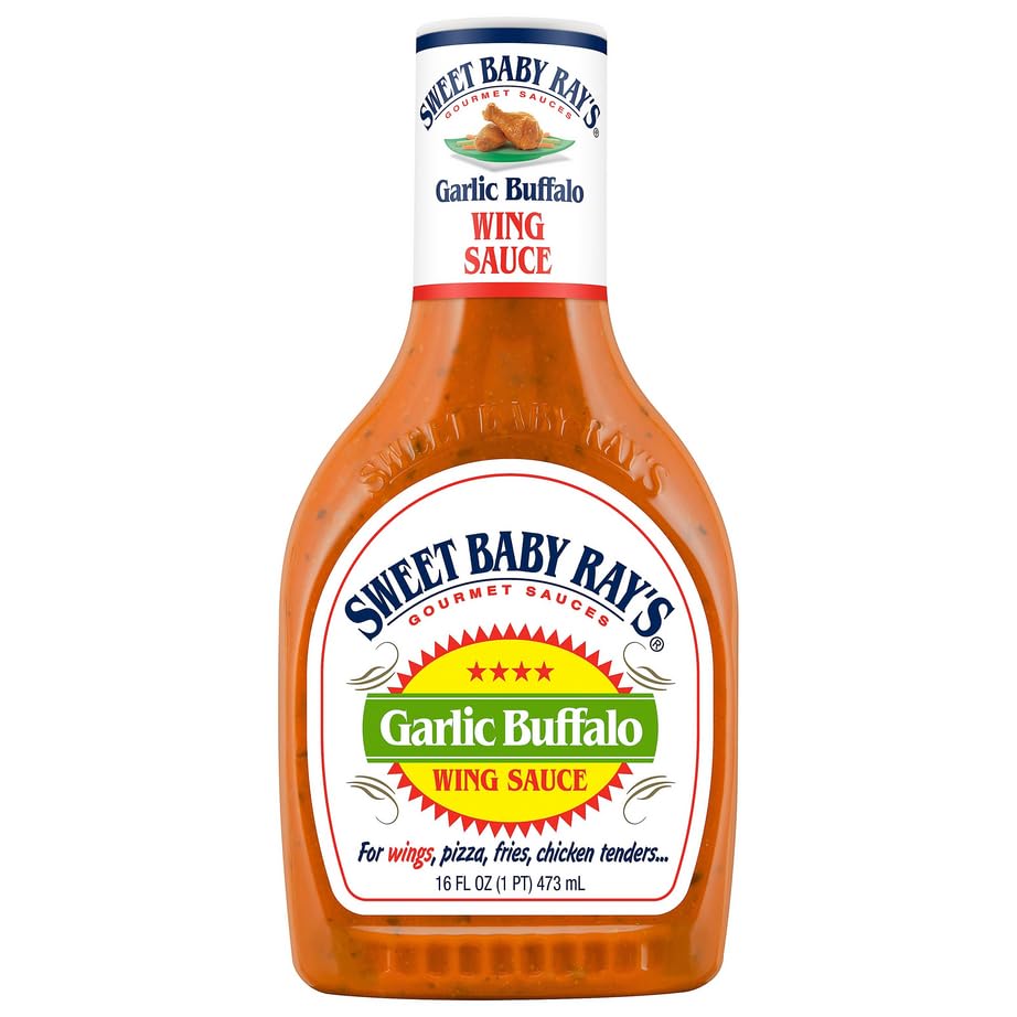 Sweet Baby Ray’s Garlic Buffalo Wing Sauce, 16 Fl Oz (Pack of 2)