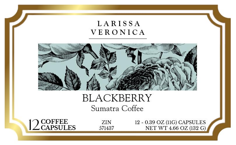 Blackberry Sumatra Coffee (Single Serve K-Cup Pods) (Gourmet, Naturally Flavored, Whole Coffee Beans) (12 pods, ZIN: 571437)