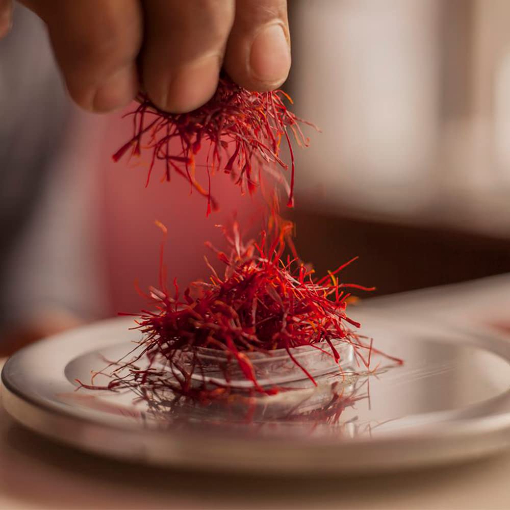 Golden Saffron, Premium Spanish Saffron Threads, Pure Red Spanish Saffron Spice Threads, For Culinary Use Such as Tea, Paella Rice, Risotto, Tachin