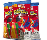 MIZO 2021 Kellogg's Cereal Straws Froot Loops Edible Breakfast Straw Alternatives for Milk, 90's Childhood Nostalgic Treat for Drinking and Eating