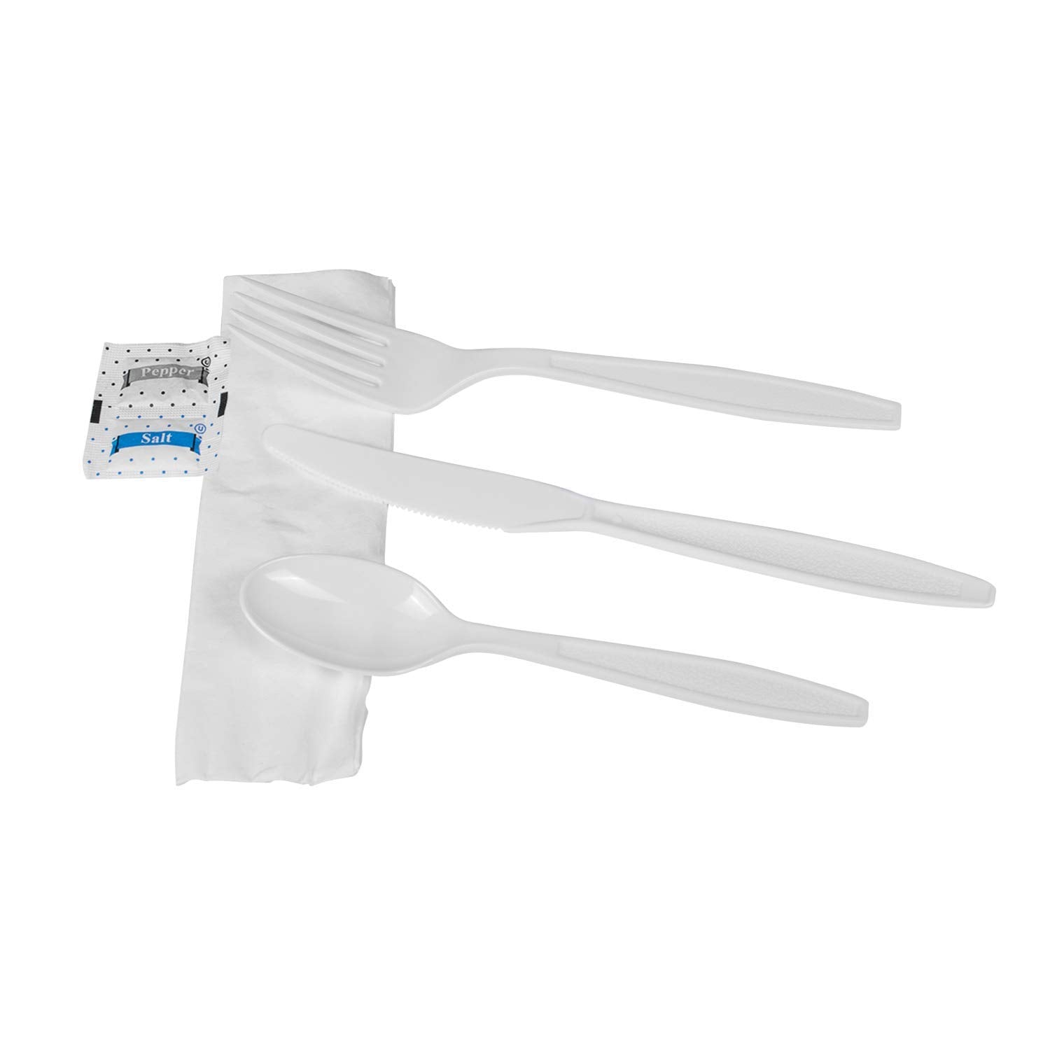Karat U2204W PS Cutlery Kits Salt & Pepper - White (Case of 250)