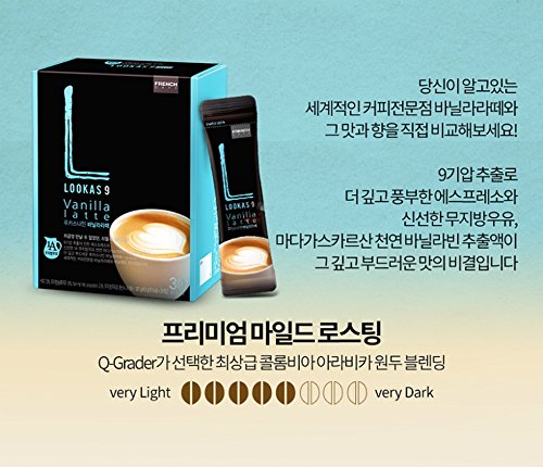 French Cafe Namyang LOOKAS 9 Vanilla Latte Coffee (507g/16.9g x 30sticks)