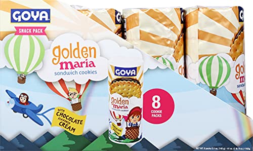 Goya Foods Golden Maria Sandwich Cookies, 5.10 Ounce (Pack of 8)