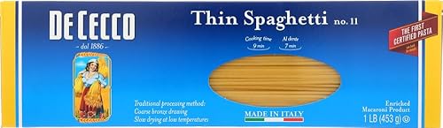 De Cecco Spaghettini Pasta, 16 Ounce -- 20 per case.