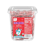 Brach's Mini Peppermint Candy Canes, Christmas Candy, Stocking Stuffers, Holiday Classic, 260ct, 40 oz Tub