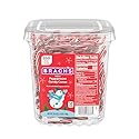 Brach's Mini Peppermint Candy Canes, Christmas Candy, Stocking Stuffers, Holiday Classic, 260ct, 40 oz Tub