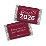 136 Pcs Maroon Graduation Class Of 2026 Wrapped Miniatures (2.5lb Bag)