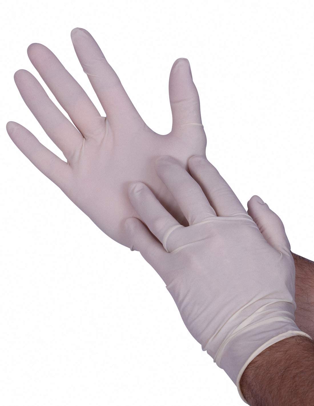 Premium Guard - Disposable Latex Gloves, Powder Free, 100 gloves per Box, Size - XL
