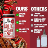 G Hughes Sugar Free Spicy Japanese BBQ Sauce - Gluten Free Hot Japanese Barbecue Sauce, Gourmet Asian Marinade for Fish, Meat, Chicken Wings, Stir Fry