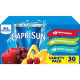 Capri Sun Flavored with Other Natural Flavor Juice Drink Blend, 30 Pouches, for School Lunches and On-the-Go Hydration, Fruit Punch, Strawberry Kiwi