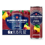Sanpellegrino Italian Sparkling Drink Ciliegia and Limone, Sparkling Cherry and Lemon Beverage, 11.15 fl oz. 6 Pack