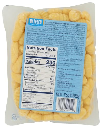 De Cecco Pasta Gluten Free Potato Gnocchi, 17.6 OZ