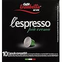 Trombetta 10 Capsules “Piu Crema“ Dark Roast Instant Espresso Coffee - Compatible Nespresso Espresso Coffee Pods