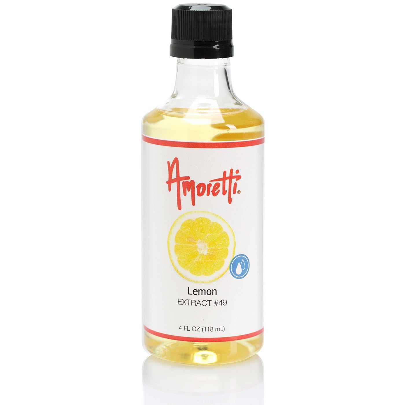 Amoretti - Lemon Extract Water Soluble 2 oz - Highly Concentrated & Perfect For Pastry, Savory, Brewing, and more, Preservative Free, Vegan, Kosher