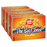 Jolly Time The Big Cheez, Cheddar Cheese Microwave Popcorn, 3.2oz Sharing Bag, 3 Bags Per Carton (The Big Cheez, 3.2 Ounce (Pack of 12))
