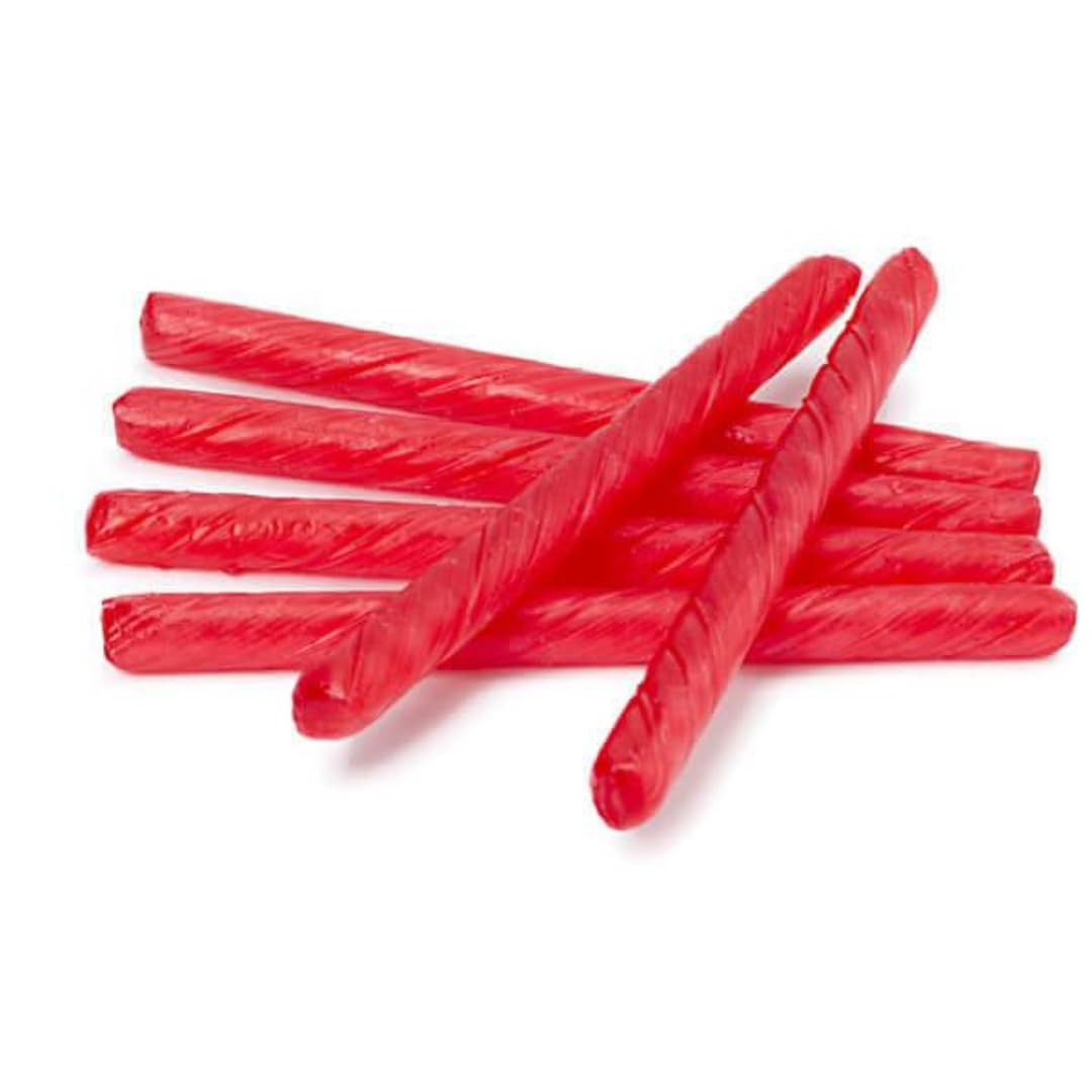 Old Fashioned Candy Sticks - Pack of 10 - Cherry - Individually Wrapped 5 in. Sticks - One 10 Count Box