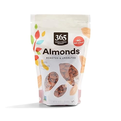 365 by Whole Foods Market, Roasted And Unsalted Almonds, 16 Ounce