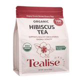 Organic Hibiscus Tea Bags - 100 Plant-Based Tea Bags - Hibiscus Flower Herbal Tea - Caffeine Free Herbal Tea - USDA Organic - Tealise