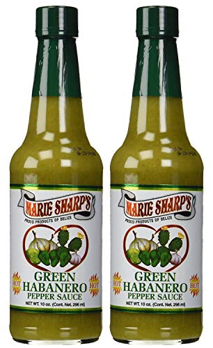 Marie Sharp’s Green Habanero Hot Pepper Sauce 10 Oz, Mild-Medium Heat | All-Natural Belizean Hot Sauce