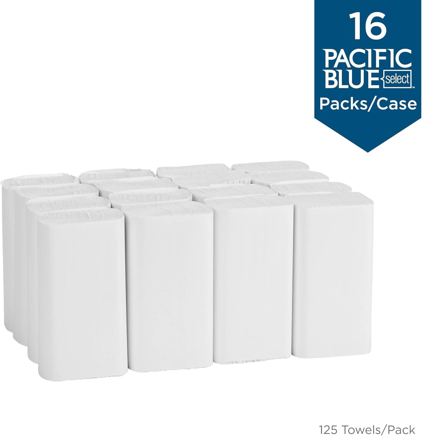 Pacific Blue Select Multifold Premium 2-Ply Paper Towels (Previously Signature) by GP PRO, White, 21000, 125 Per Pack, 16 Packs Per Case